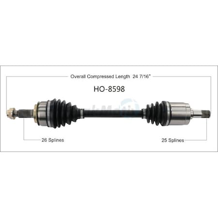 Surtrack Axle Cv Axle Shaft, Ho-8598 HO-8598